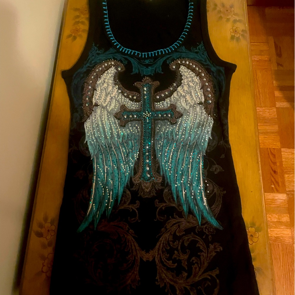 Size small vocal aqua teal crystal decals